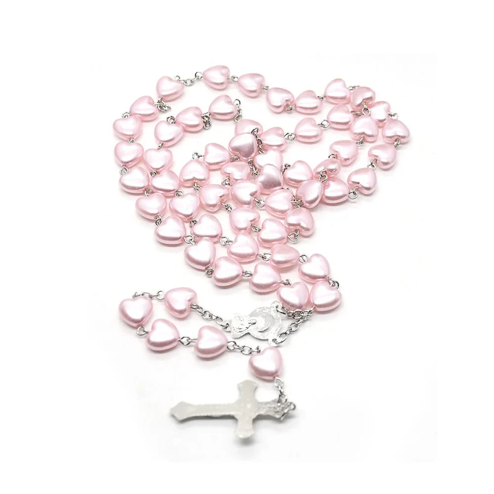 Heart Rosary Necklace