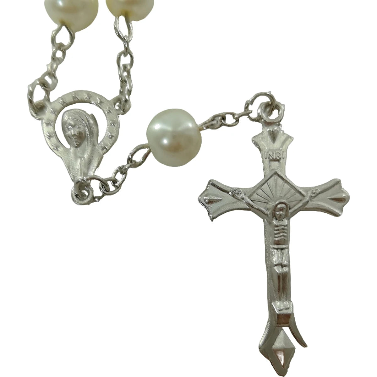 Black N White Rosary Necklaces