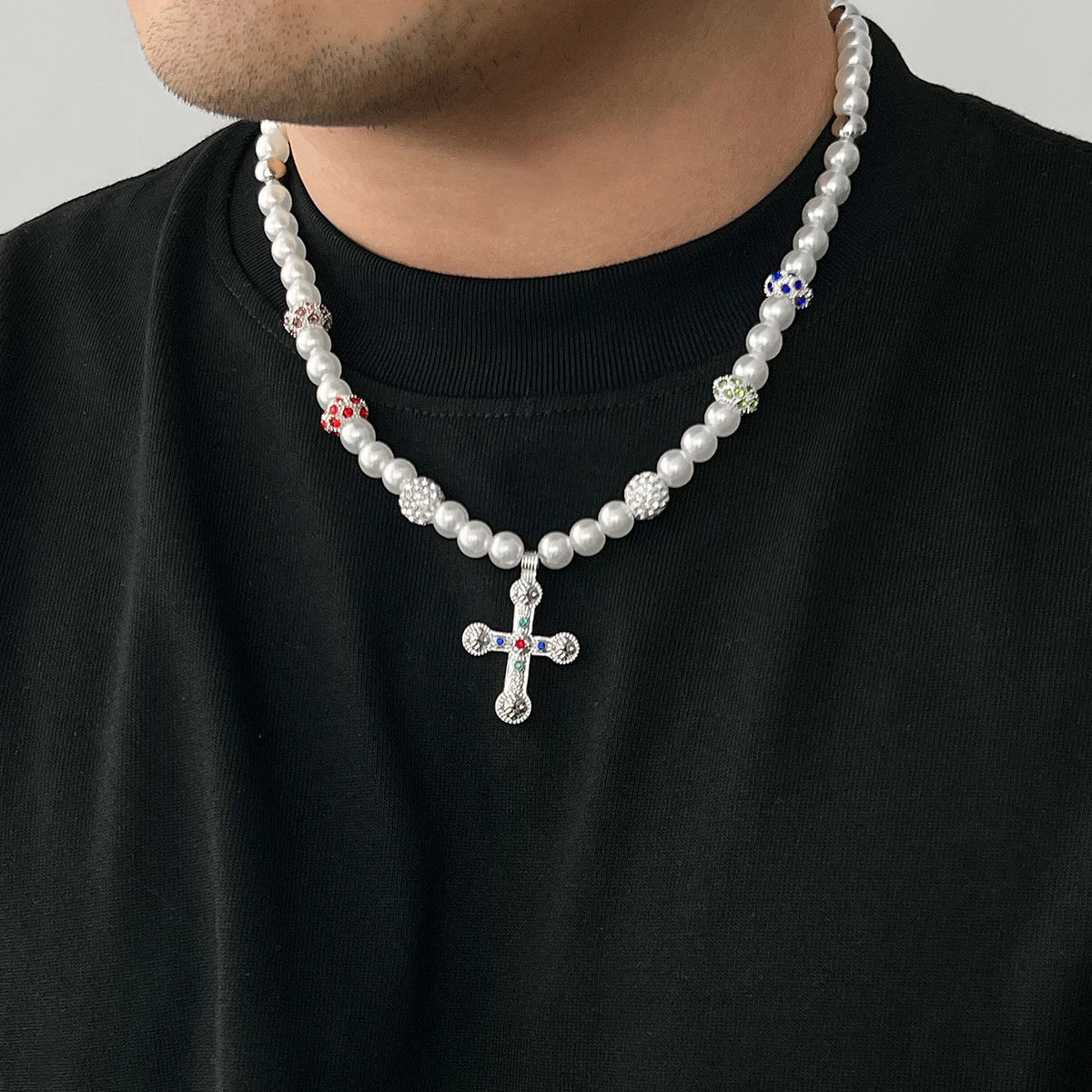 Pearl Cross Chain