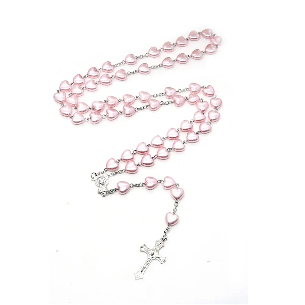 Heart Rosary Necklace