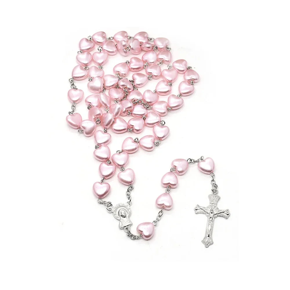 Heart Rosary Necklace
