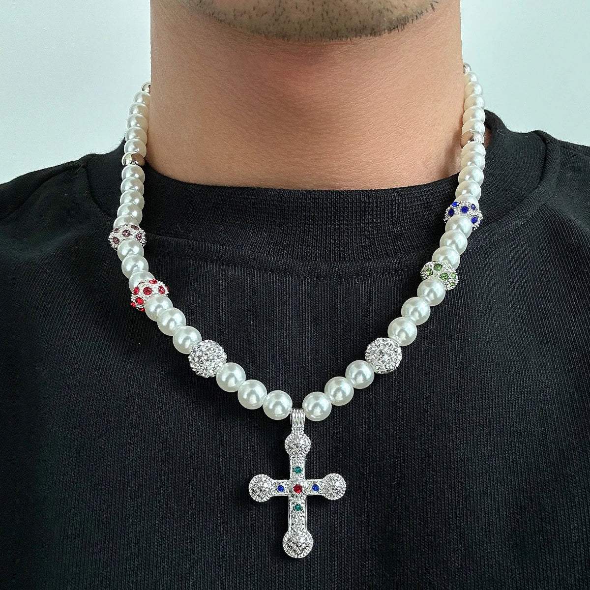 Pearl Cross Chain