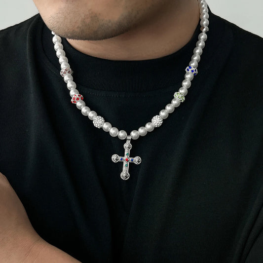 Pearl Cross Chain
